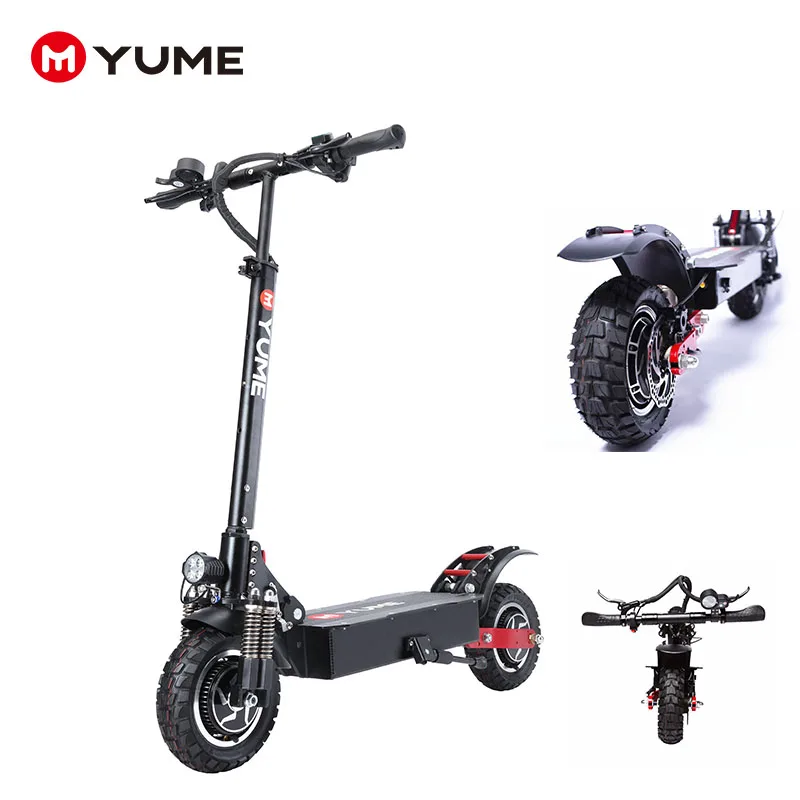 

YUME D5 high speed 2 wheel scoter with seat electric kick scooter electro scooty eu warehouse china sale for adult, Black