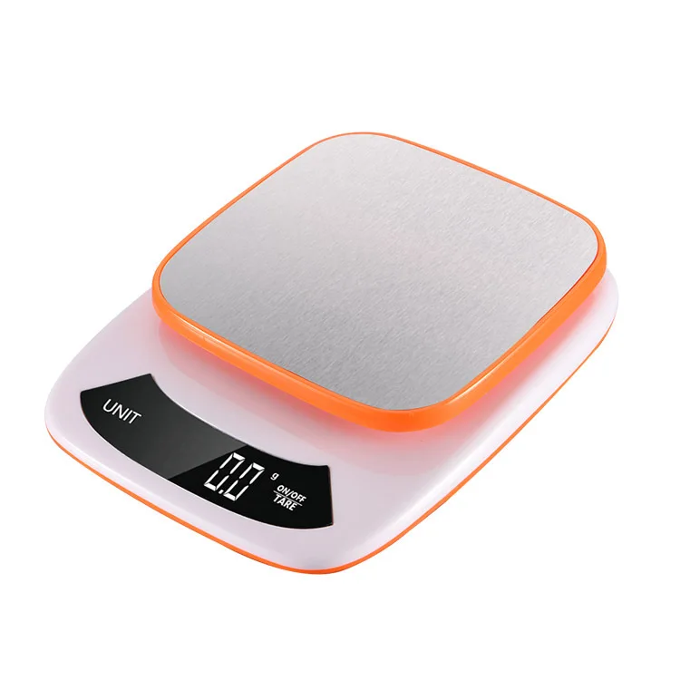 

New Design 5kg 0.5g Digital Food Scale Weighing Electronic Scale Kitchen, White, blue, orange