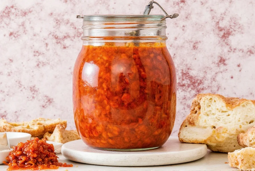 Pot of Chili with Brown Sugar Nearby