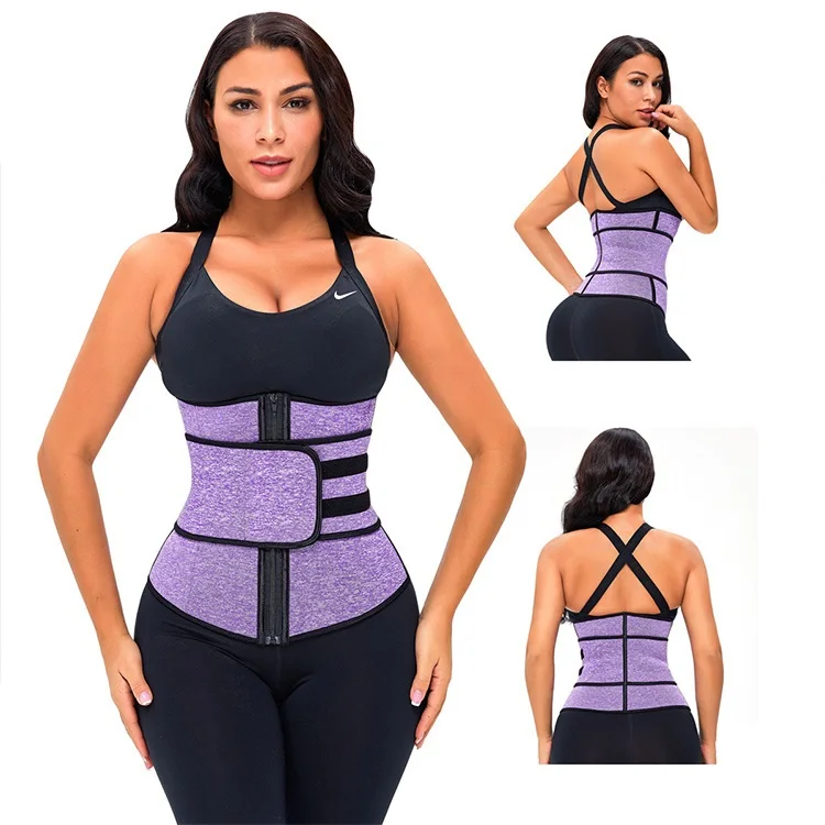

Amazon Custom Logo Cheap 4 Color Adjustable Compression Belt Women Workout Slimming Tummy Neoprene Waist Trainer
