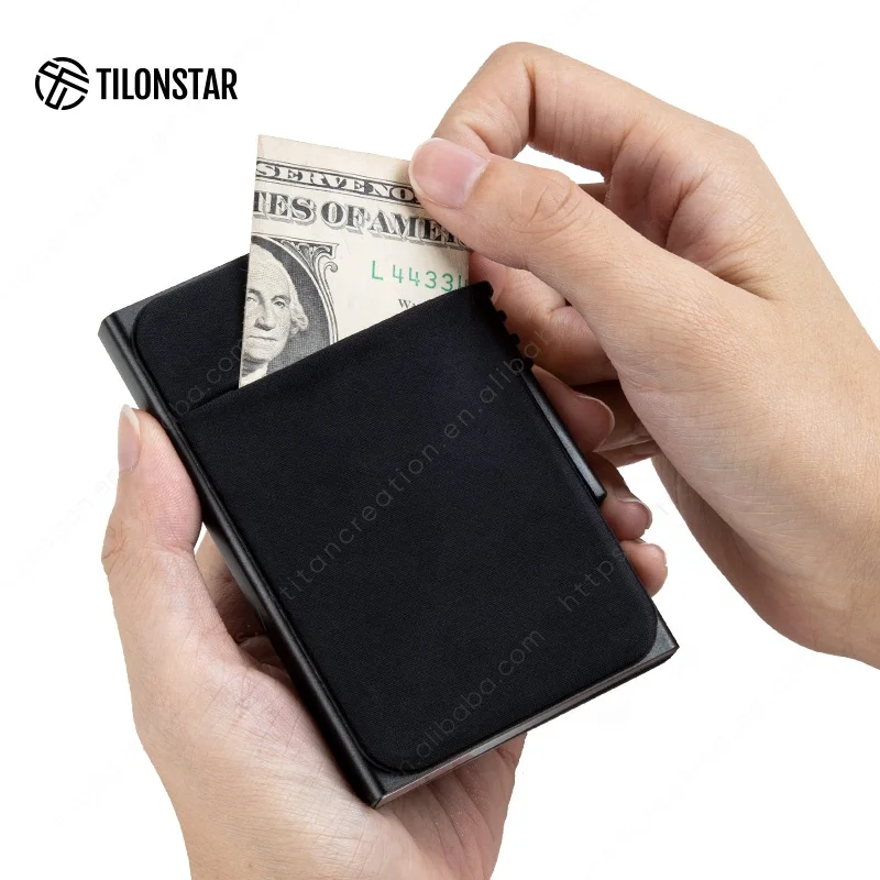 

TILONSTAR Aluminum Wallet Rfid Design Mini Man Wallet Ladies Card Holder