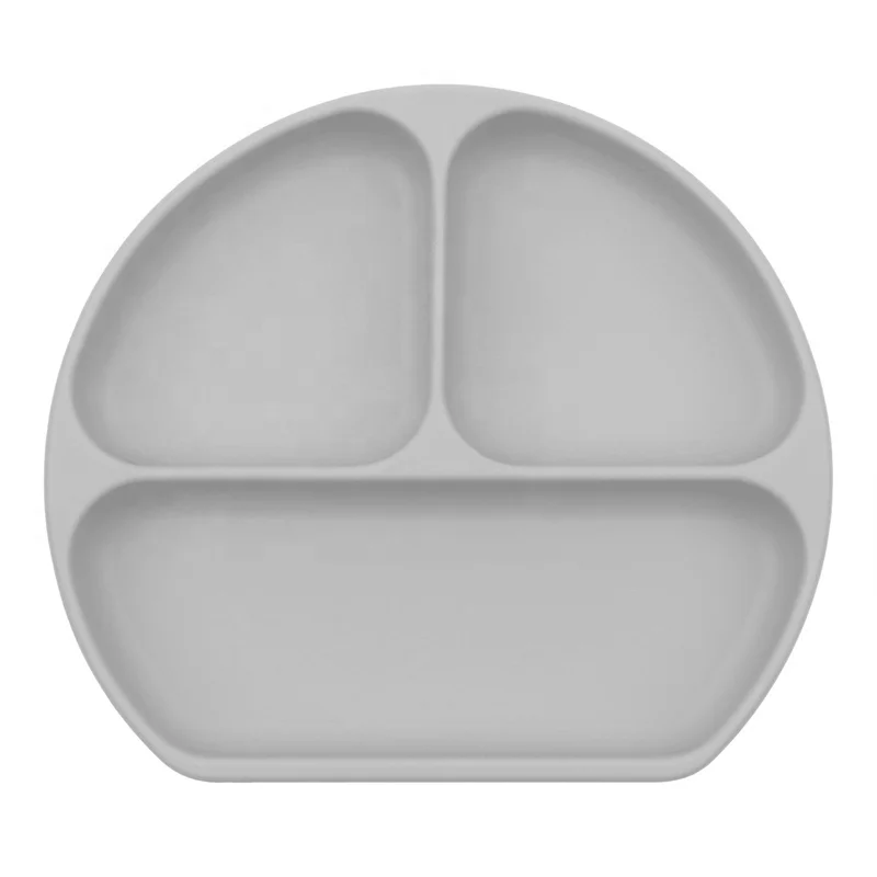 

food grade soft silicone feeding set dining dishes baby suction plate