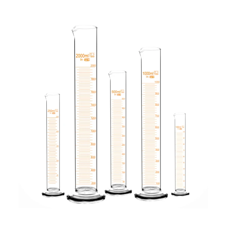 

10ml 50ml 100ml 200ml 500ml 1000ml Clear White Liquid Borosilicate Glass Graduated Measuring Cylinder