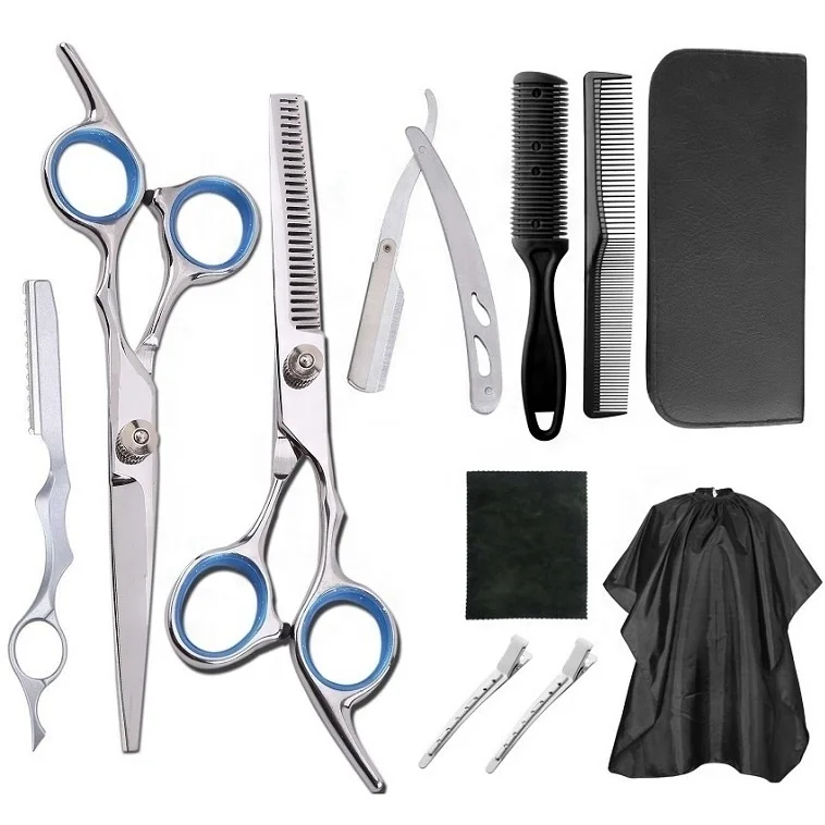 

Professional Custom Barber Scissors HaircutsTool Set Straight Razor Hairdressing Scissors Kit Barber Hair Shaver Scissors, According to options