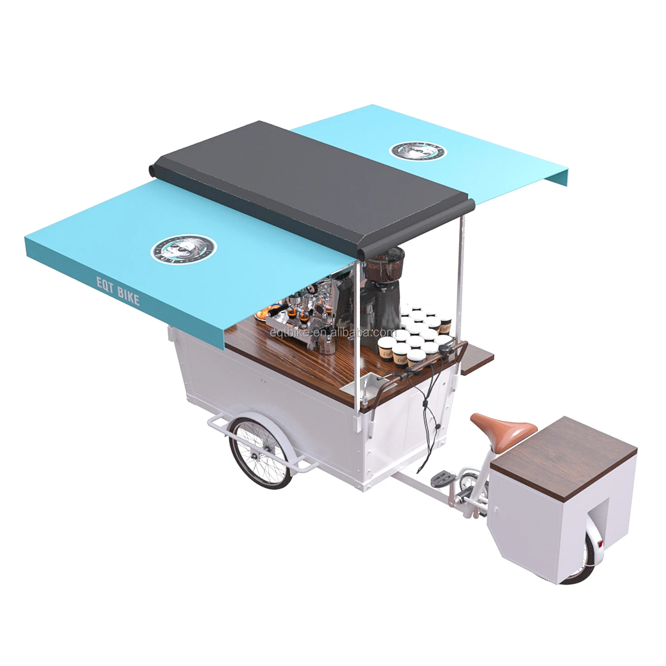 Motor Electric Food Vending Cart For Sale,Street Coffee Tricycle - Buy ...