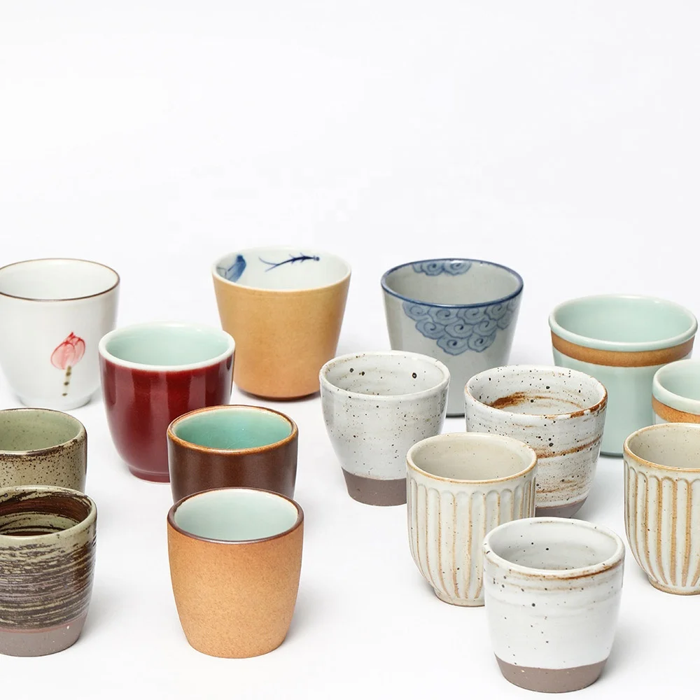 

Handmade ceramic tableware water tea cups vintage mug drinkware accessories, As pictures show