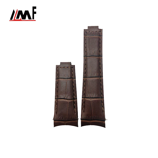 

OEM Logo 20mm Dark Brown Genuine Leather Soft Watch Strap Band for Rolex Daytona Watches