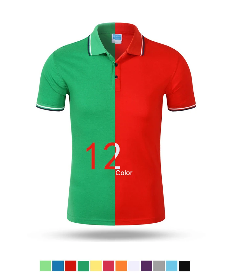 

Oversized Fitted Custom Printing Logo Golf Mens 100% Short Sleeve Embroidered Polo T Shirts With Patch, 12 colors select
