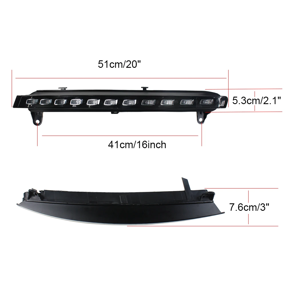 Led Daytime Running Light  Fit For Audi Q7 2006 - 2009 With White DRL Amber Turn Signal Light