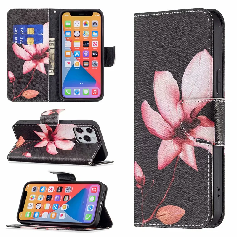 

Flip Case For iPhone 13 Pro max Colorful Prints Leather Wallet Holder Phone Cover For iPhone 12 mini 11 X XS XR 7 8 SE 2020 6s, 9 colors