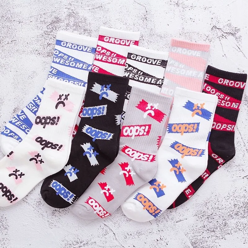 

Socks women autumn and winter English letters ladies trend socks wholesale cotton sports casual socks