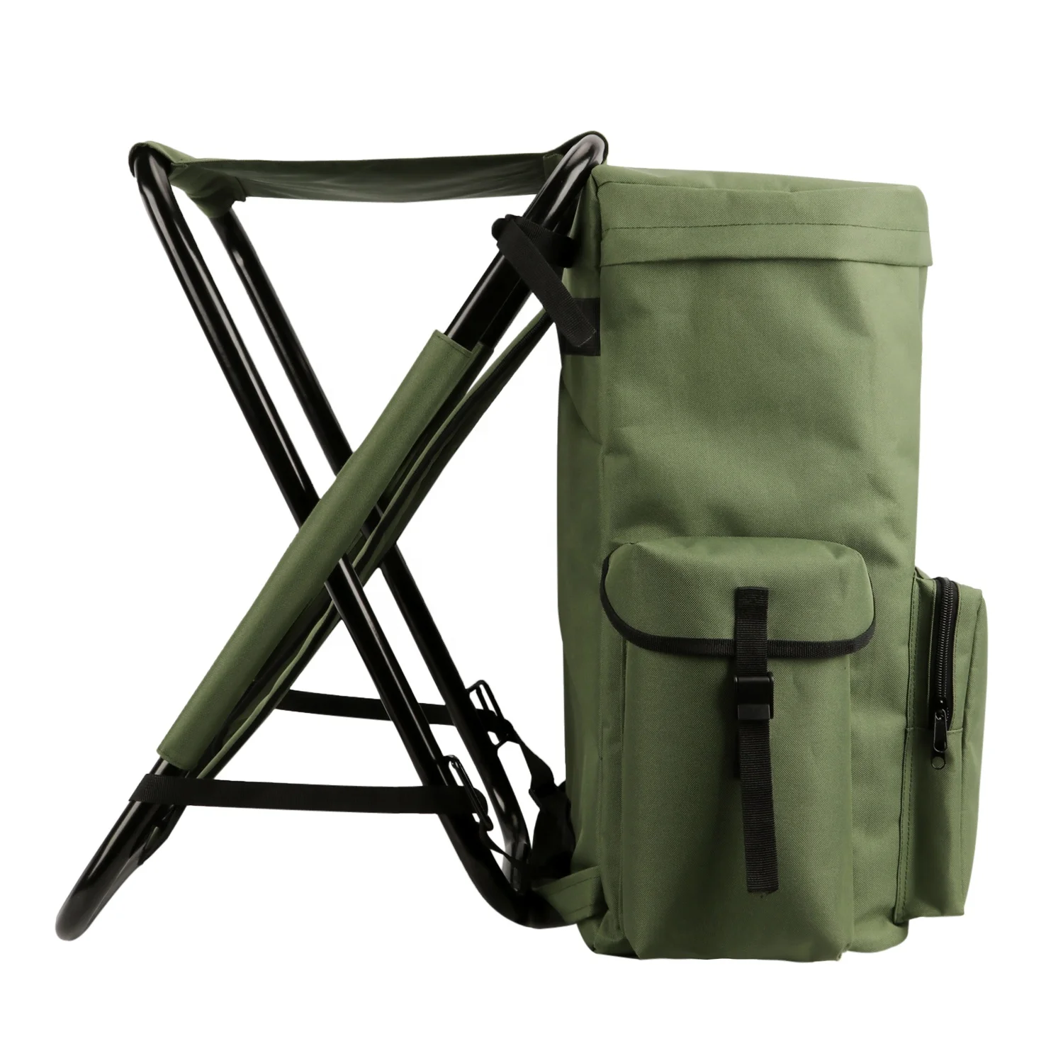 Outdoor Fishing And Hunting Nylon Backpack Chair Green Color Buy