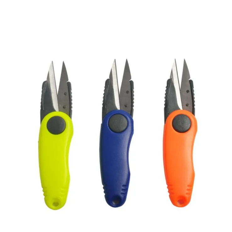 

Mini Lure Scissors Fishing Tool Multi-function Folding Fishing Line Scissor Plier Stainless Steel Lure Cutter, Blue / orange