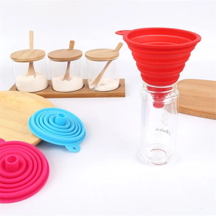 

Folding Telescopic Long Neck Food Grade Silicone Funnel Foldable,Silicone Funnel Collapsible,Kitchen Tools, Red,orange,blue and green etc or according to your request
