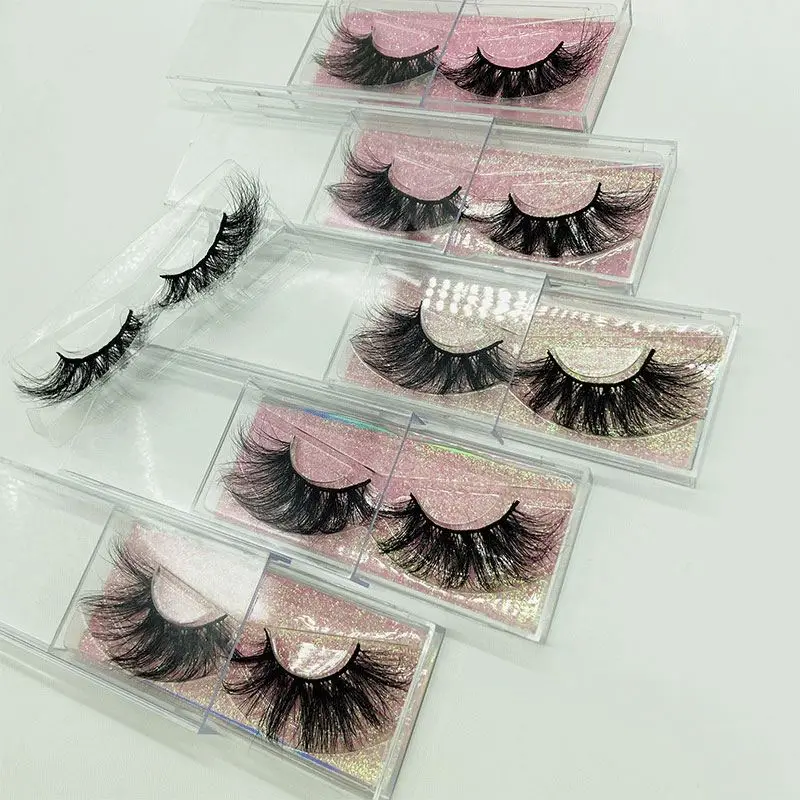 

Wholesale 25mm 3d Mink Eyelashes Box Packing Custom Private Label Holographic Eyelash Vendor Customized Boxes, Natural black or colorful