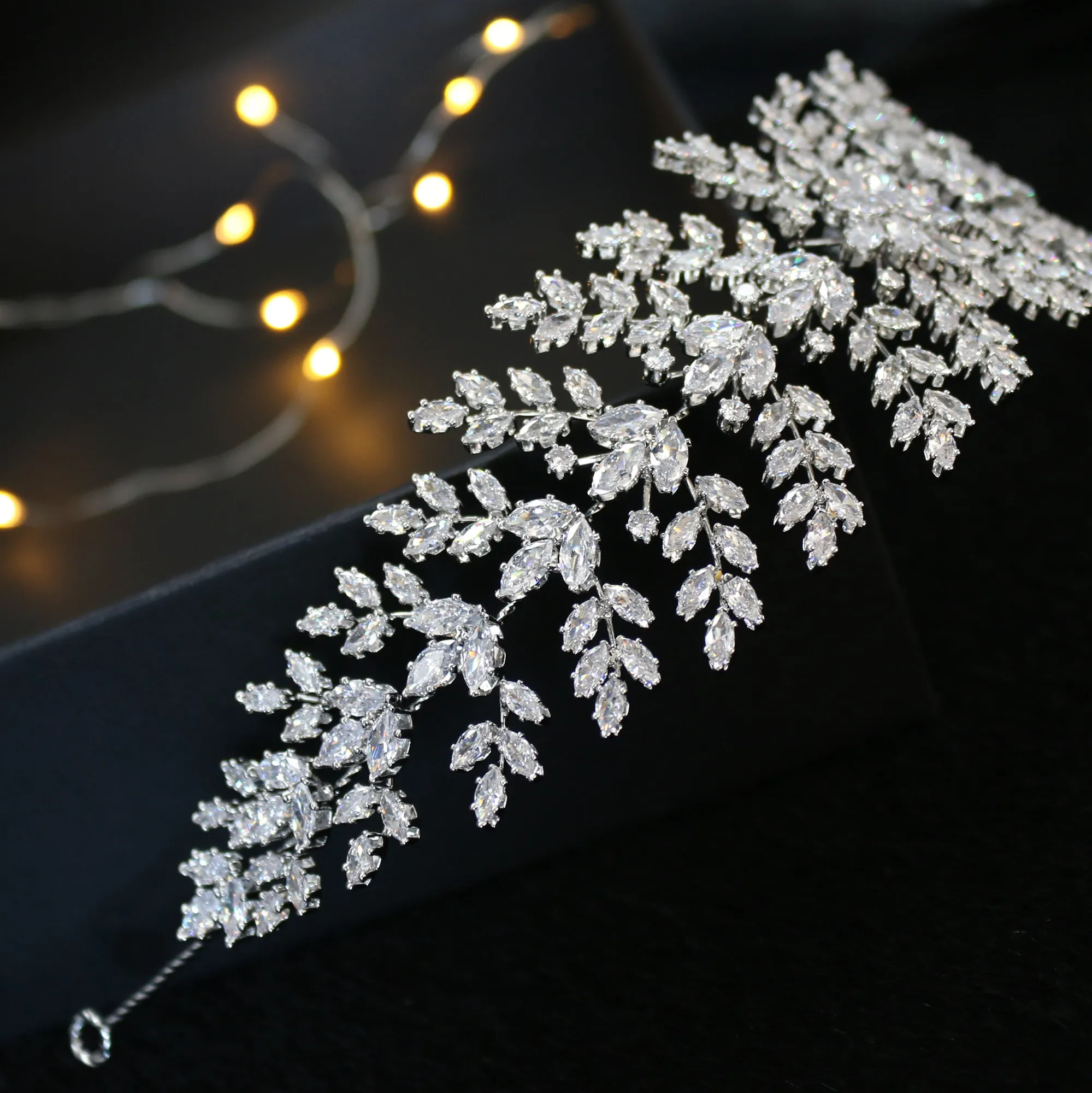 

GS0134 Classic noble handmade hair piece bridal headdress zircon wedding dress jewelry