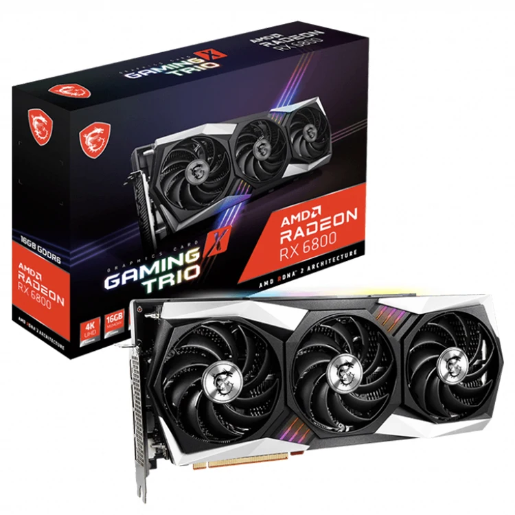 

MSI AMD Radeon RX 6800 GAMING X TRIO 16G Gaming Graphics Card with RDNA 2 Architecture