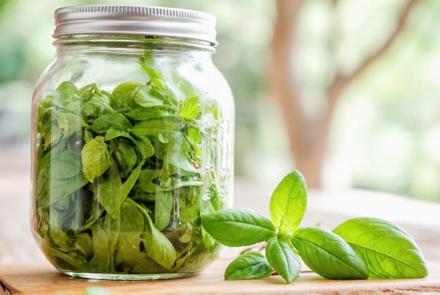 Rehydrated basil