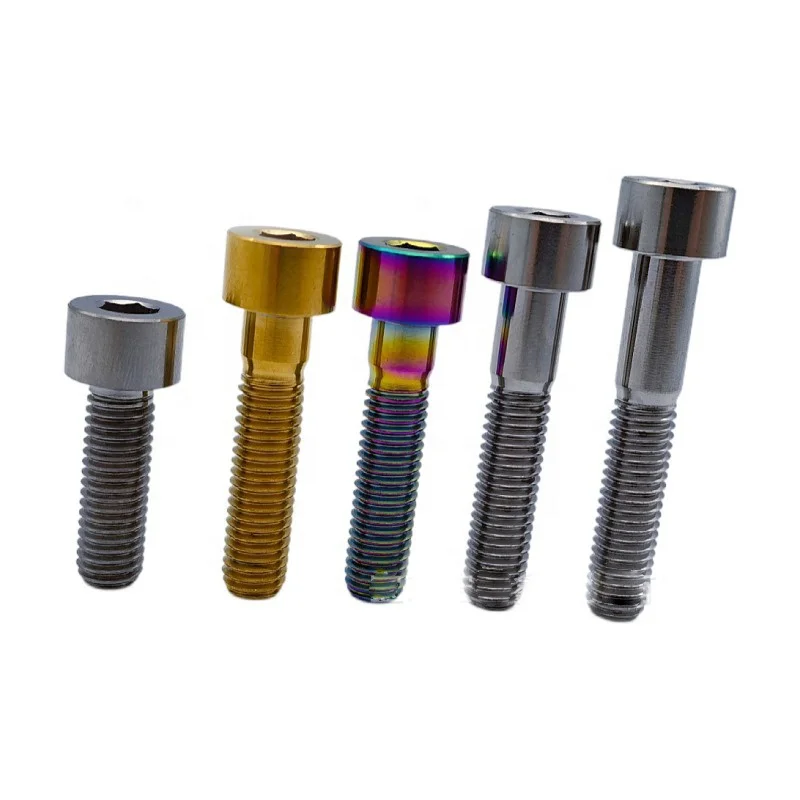 

Titanium screws M8*10-55mm cylindrical head tapered head hexagon socket screws bolt in stock