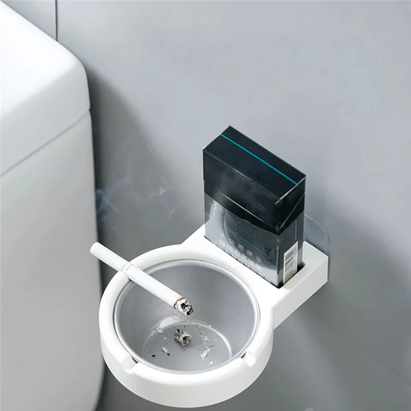 

Ash Cylinder Holder Portable stainless steel Wall Mount Cigaret Smoke Ashtray Storage Cup for toilet Home Office Holder, As photo