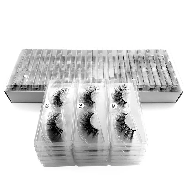 

Free Sample 3D Wholesale Fake Lashes 1 Pairs Factory Outlet TOP Quality Reusable Natural Fluffy 100% Handmade Eyelashes