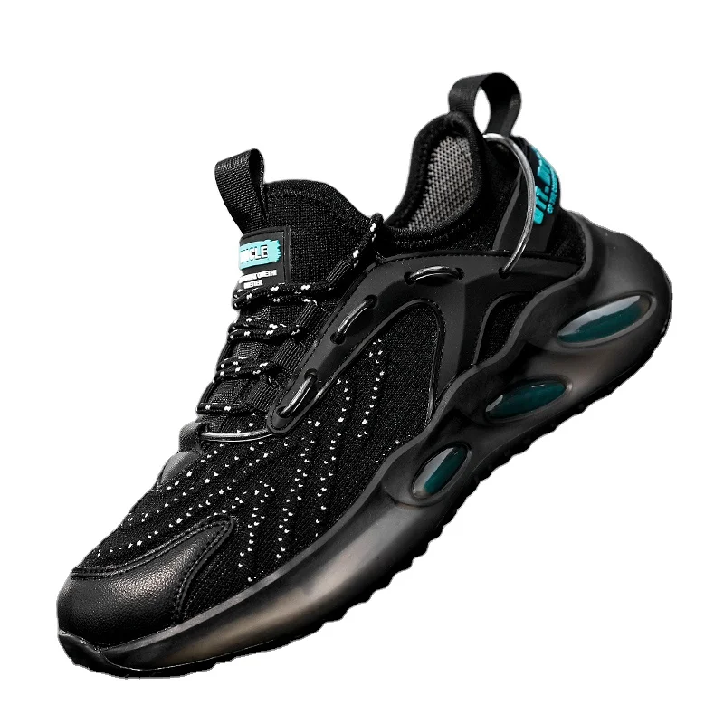 

Men Sport Casual Shoes Breathable Fly Knitting Fitness Walking Style Shoes Sneakers For Men, Black