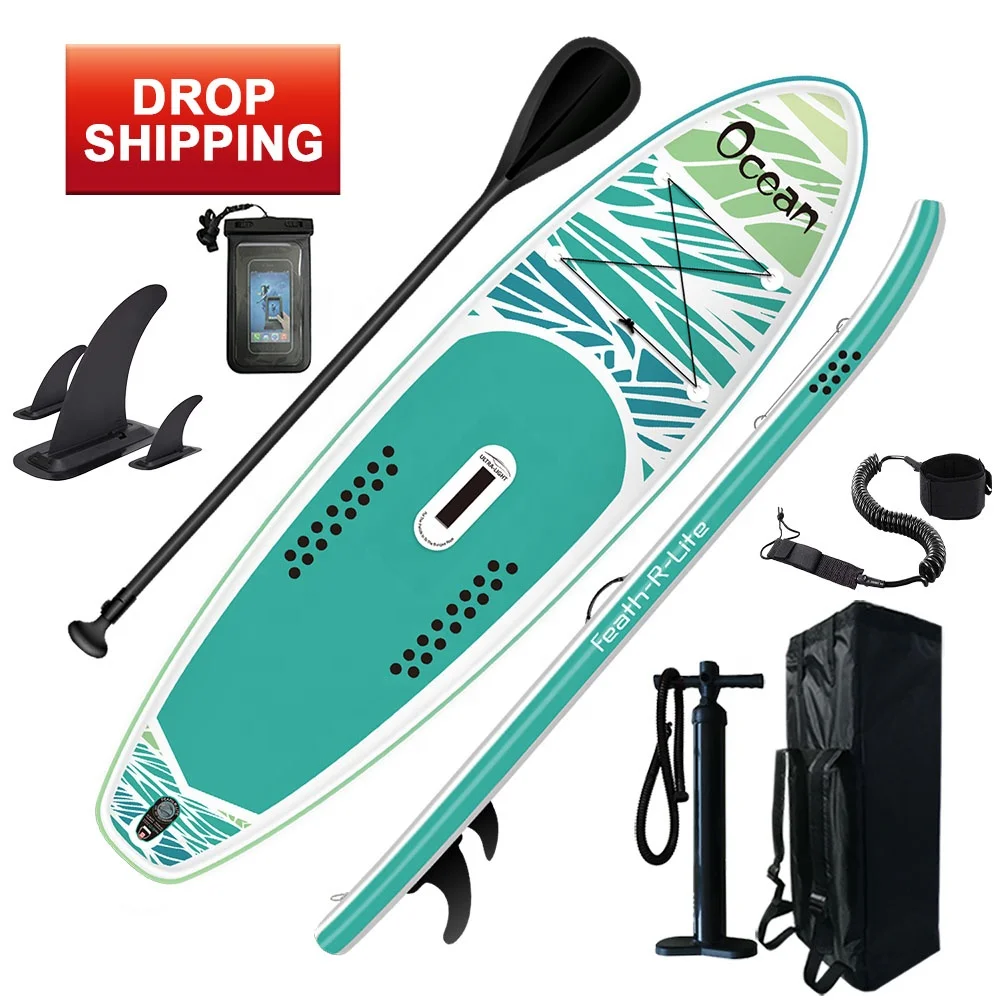 

FUNWATER Drop Shipping sup paddle board inflatable surf fishing standup paddle board sup watersport body board fiberglass, Blue