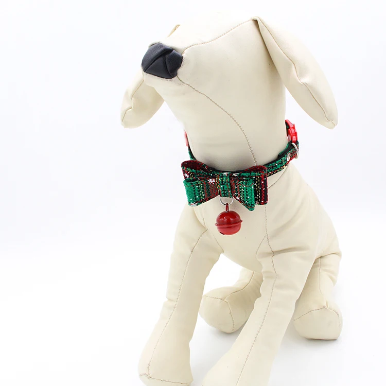 

Hot style bow pet collars Christmas bow removable cat collars dog collars
