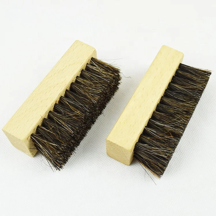 

Large Stock Wooden Soft Horsehair Shoe Brush, Black