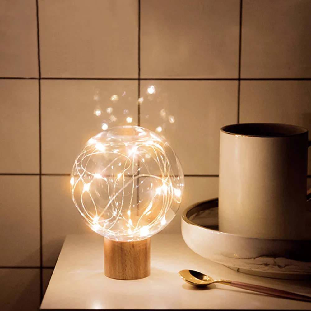 novelty night light ball style fairy light warm white decor for