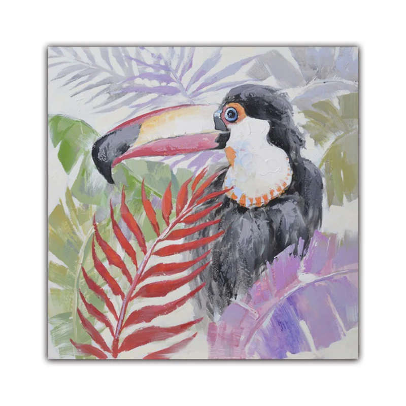 

Fashion Modern Abstract Animals Printed bird Poster Oil Painting On Canvas Picture Wall Art for Living Room Home Decor