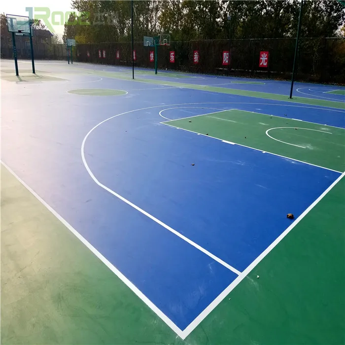 outdoor and indoor sport flooring silicone PU basketball court surface coating