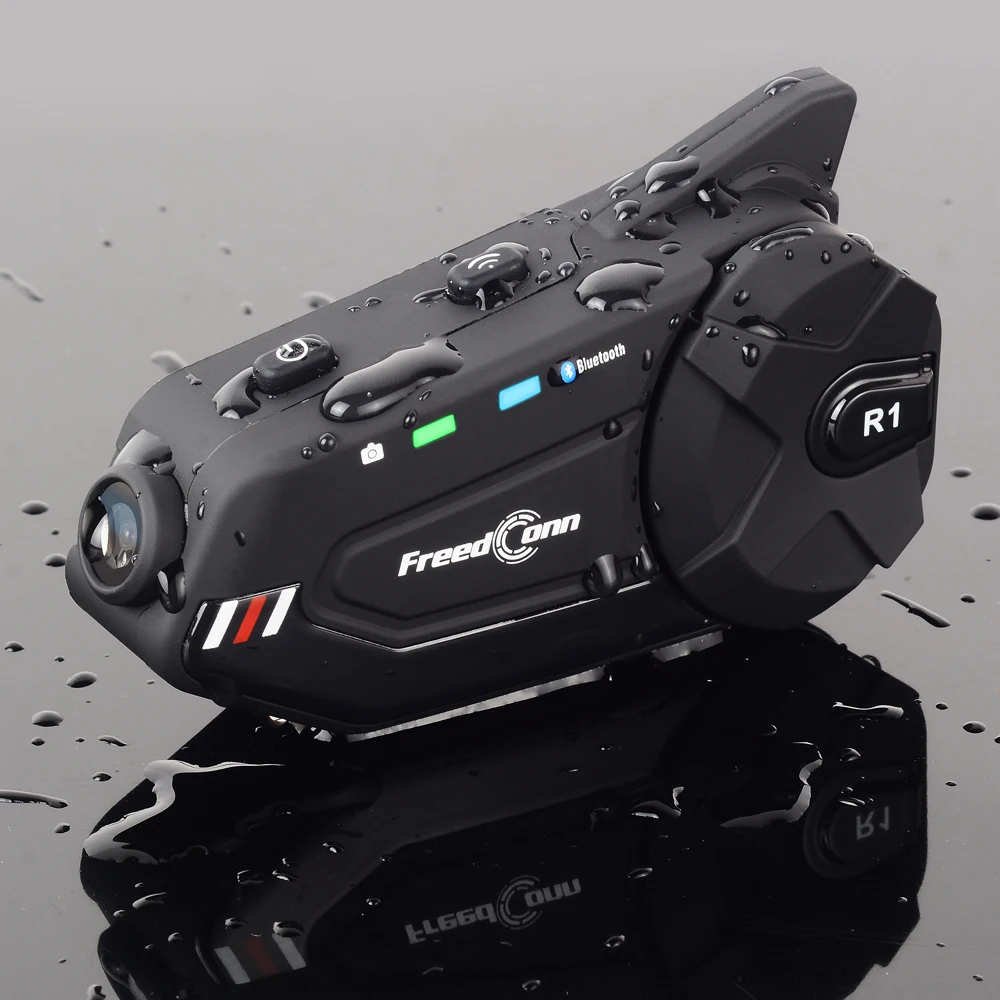 

Freedconn R1 Plus Motorcycle Group Intercom Waterproof HD Lens 1080P Video 6 Riders BT Wifi Helmet Interphone Recorder