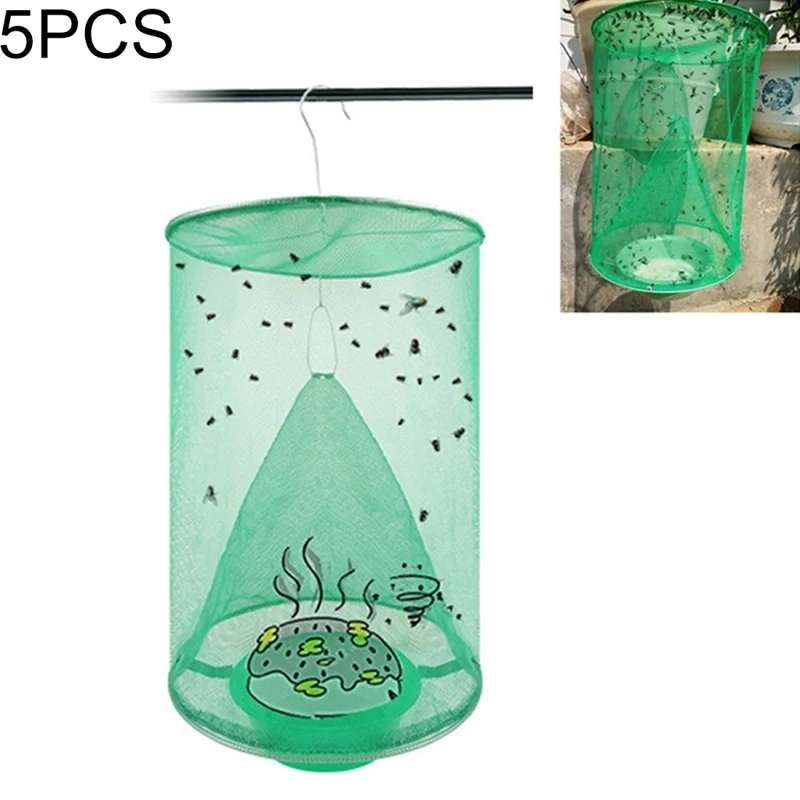 

Best Seller 5PCS Folding Hanging Automatic Fly Trap , Induced Fly Cage