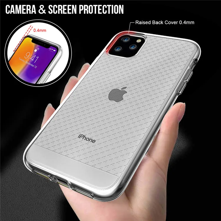 For iphone 11 Pro case Clear Luxury Crystal TPU Transparent Premium Phone Case