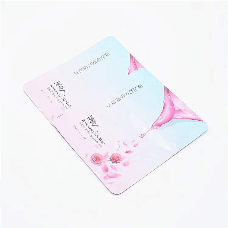 Customized Print Mylar Aluminum Foil Face Mask Packaging Bags Facial