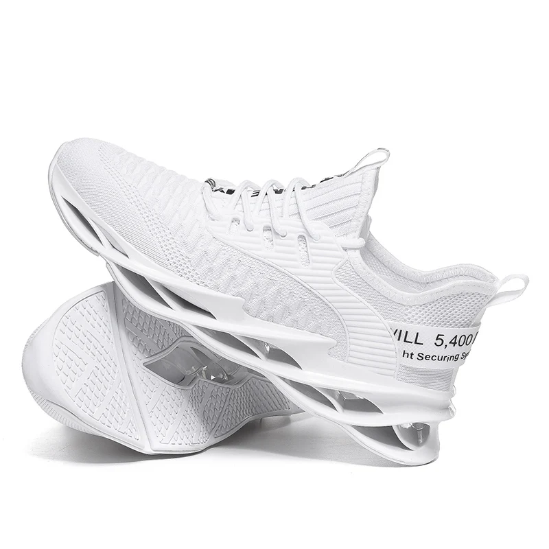 
2020 New style TPU sole fly weaving upper white casual sport blade tide men running shoes good quality oem service china 