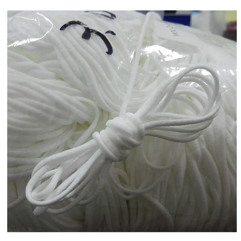 Manufacturer Raw White elastic face medical facemask ear hang string rope for facemasks