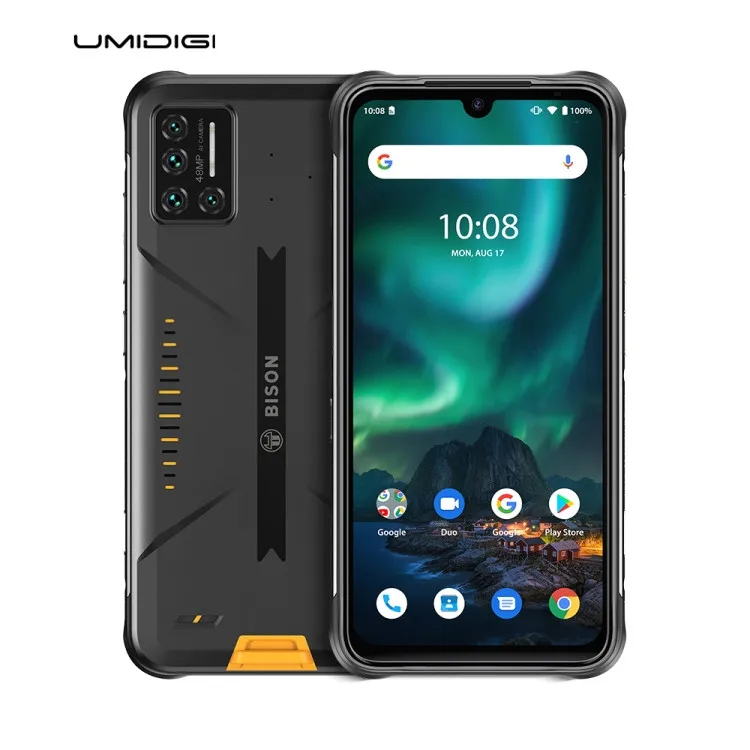 

2022 Original Celular UMIDIGI BISON 8GB 128GB Rugged Smartphone 6.3 inch Android 10.0 Waterproof Cellphone 4G Mobile Phones