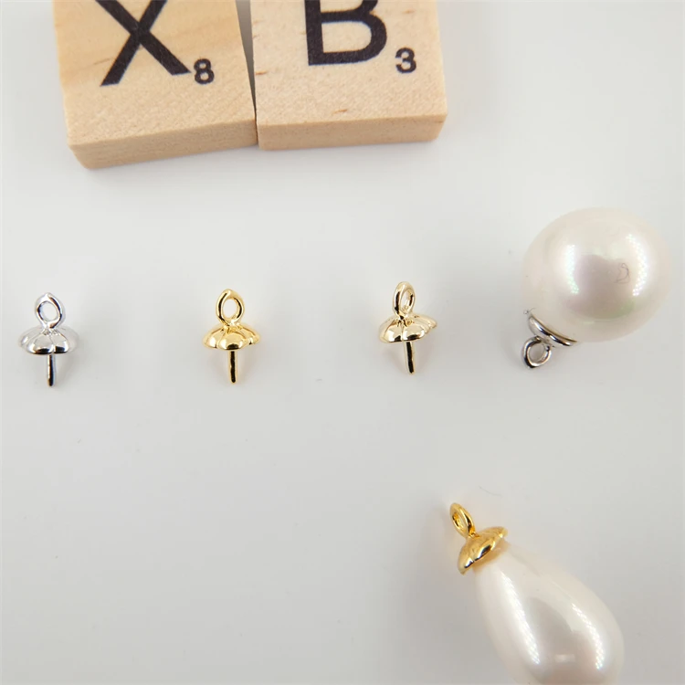 

beads gold plated pin 24k gold micron plated brass earrings diy accessories
