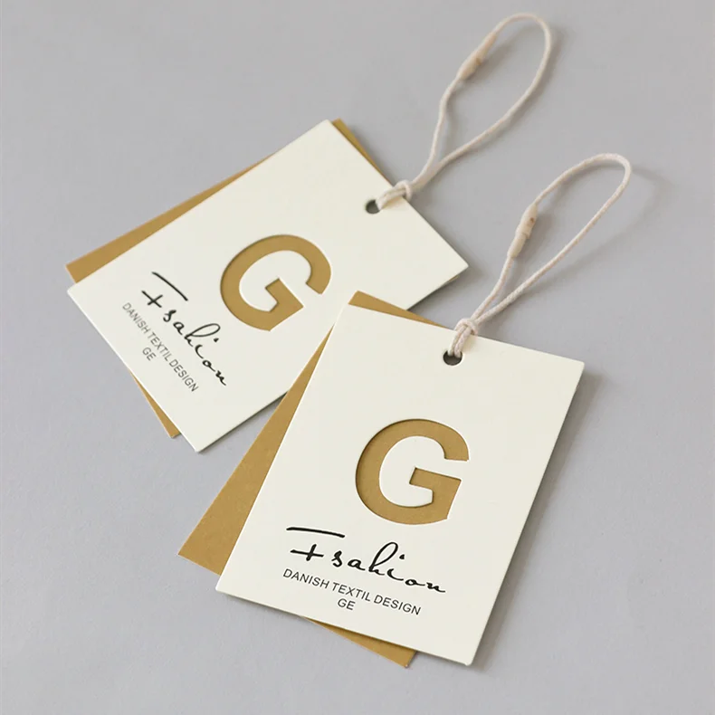 

400 Gsm Paper High End Custom Color and Logo Clothing Hang Tag for Luxury Bags Shoes Customizable