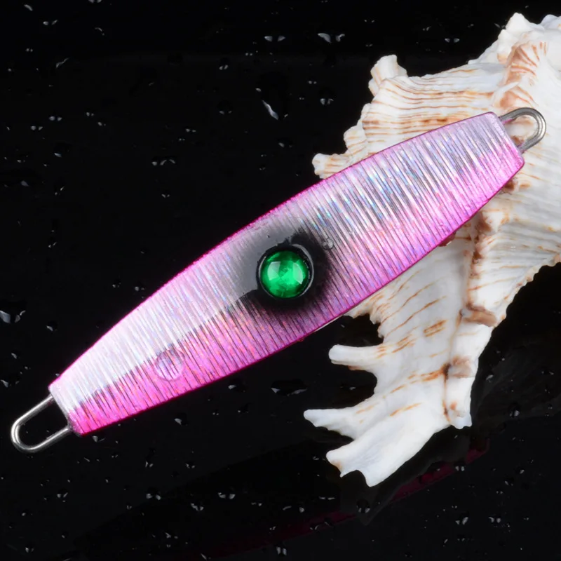 

HAWKLURE jigging spoon hard baits 43g 9cm 3d eyes glow saltwater metal jig fishing tackle