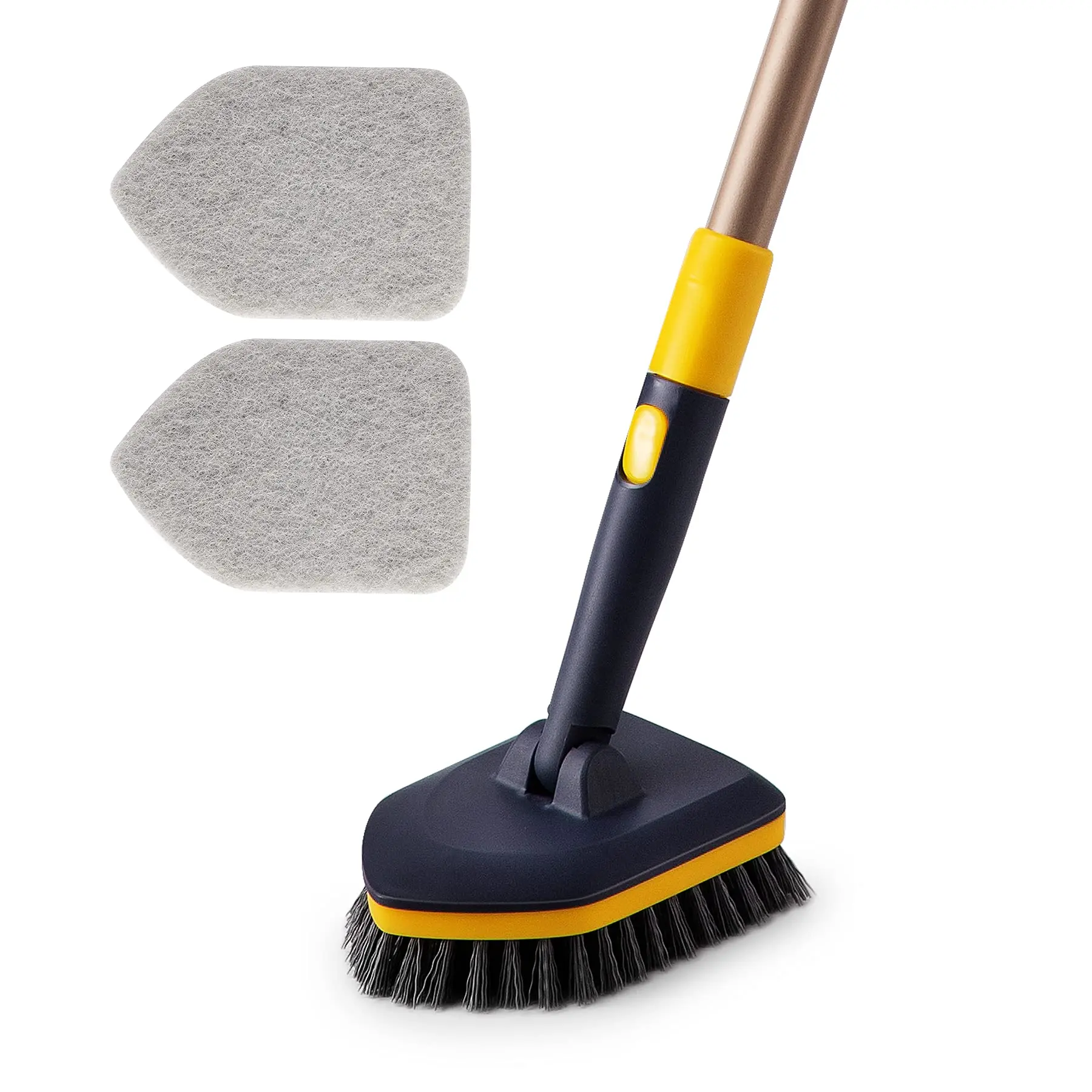 

U.S. Warehouse Drop Shipping Tub Tile Scrubber Brush 2 in 1 Cleaning Brush with 58.2" Adjustable Telescopic Pole Stiff Bristles