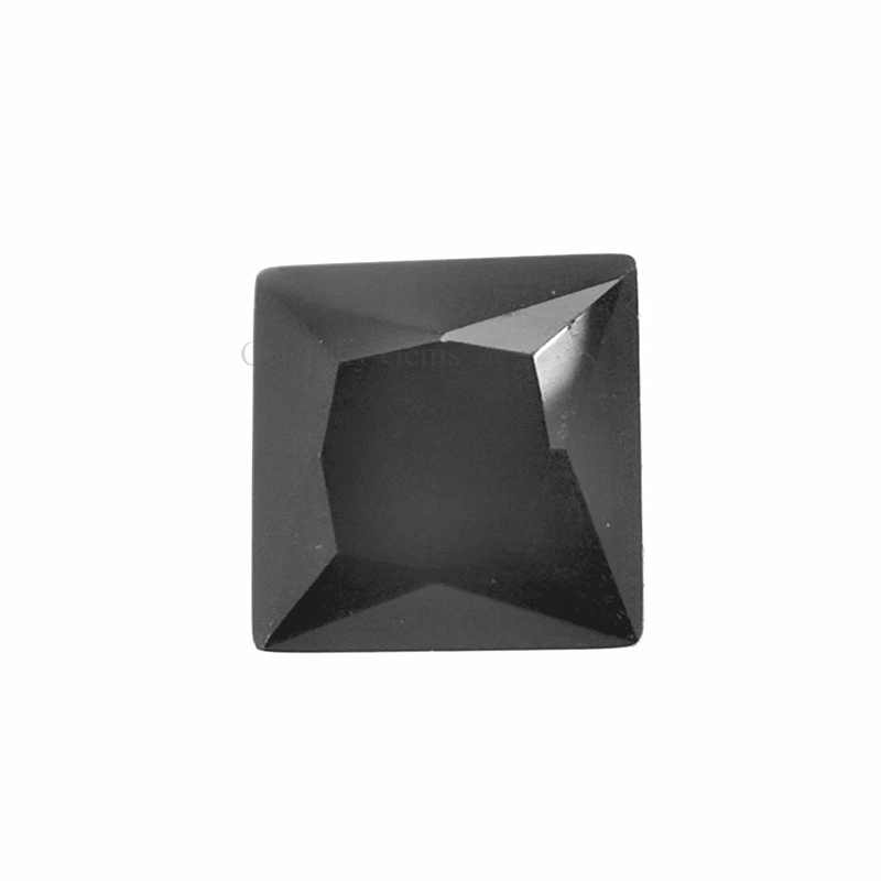 

Factory Direct Sale SQ Princess Cut Square Black Zircon Naked Stone Wuzhou Gem Cubic Zirconia CZ