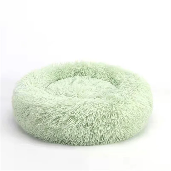 

Manufacture Cheap Soft Pet Bed Round Donut Cat Dog Bed Arctic Velvet Highend Donut Pet Bed, As picture (customizable)