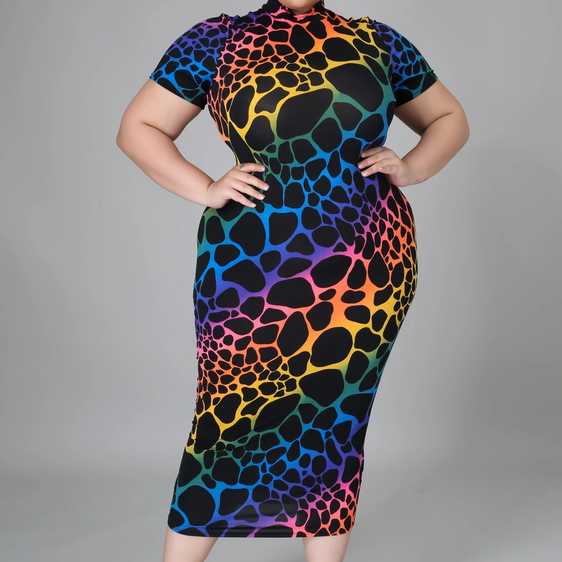 

destidos de verano Summer Fashion Dress Casual Women Woman Plus Size Clothing Woman Long Dresses, As picture