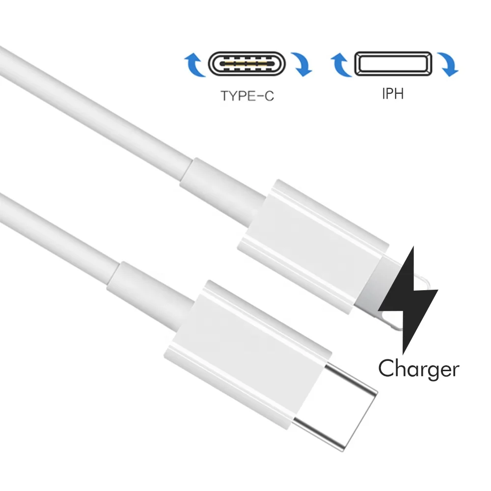 

Type C Fast Cable Fast Charging USB C Cable For IPhone 12/12 Pro 18W PD USB C Charger Cable, White