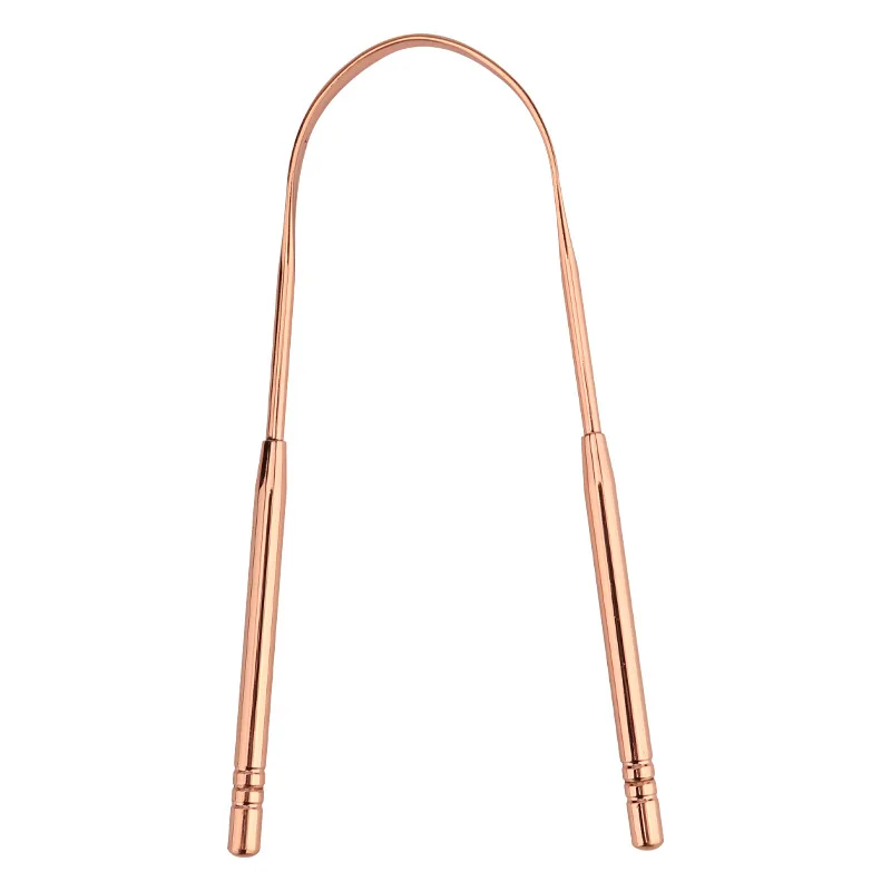 

Stainless Steel Metal Copper Rose Tongue Clearer Scraper For Oral Care Oral Hygiene