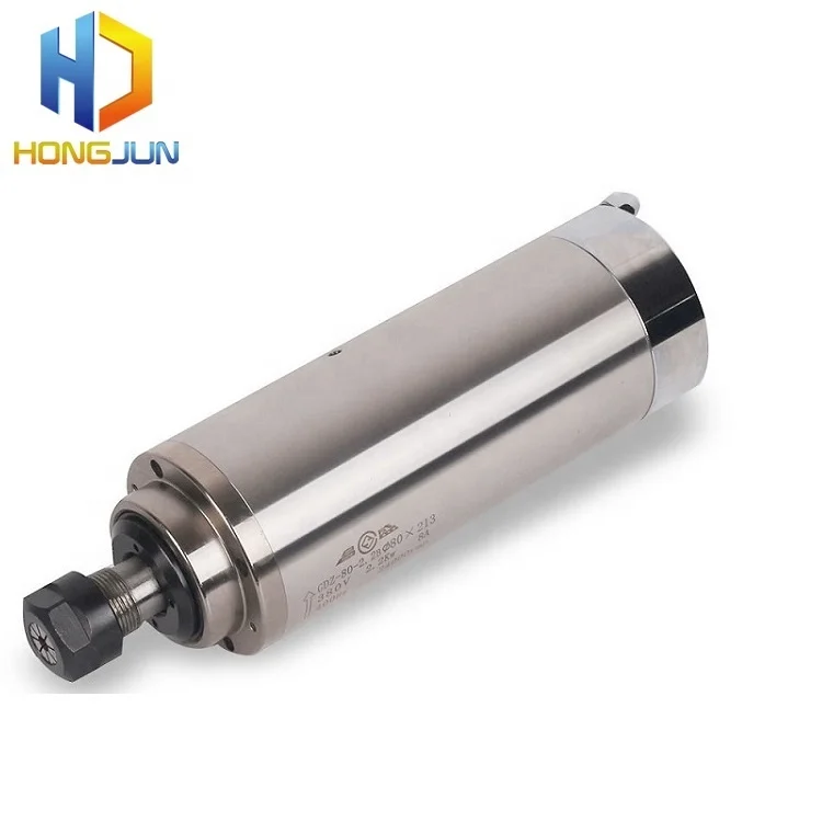 
24000RPM 2.2KW water cooled high speed CNC router lathe AC spindle motor for metal cut 