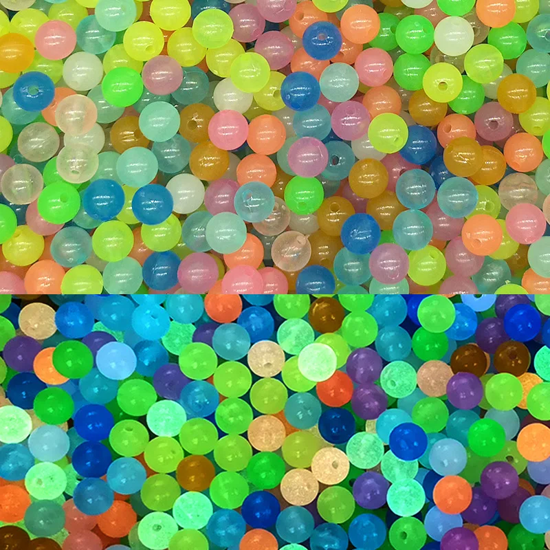 

JC 500 grams per bag plastic beads in bulk for wholesale multi shape and sizes round plastic luminous bead